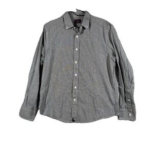 UNTUCKit Augustus  Shirt Mens Medium Regular Fit Blue‎  Plaid Long Sleeve